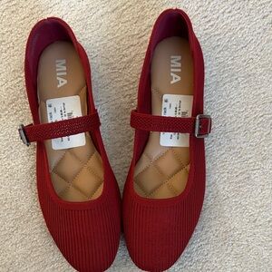 MIA Women's Red Mary Jane Flats